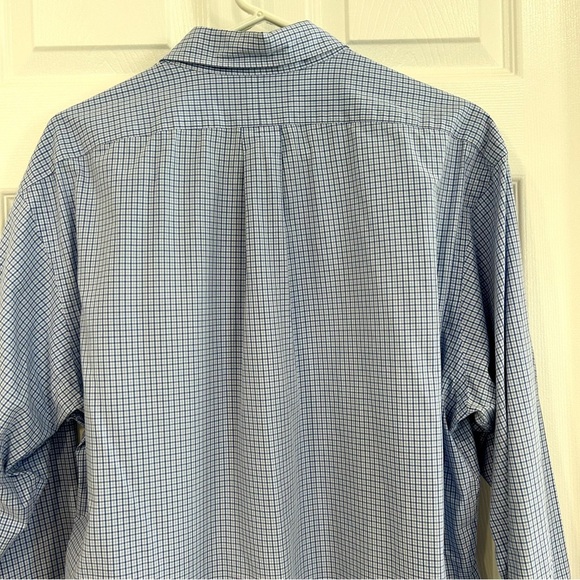 Ralph Lauren Polo Men's Blue Checkered Plaid Button Up Dress Shirt 16.5  34/35 - Picture 8 of 11